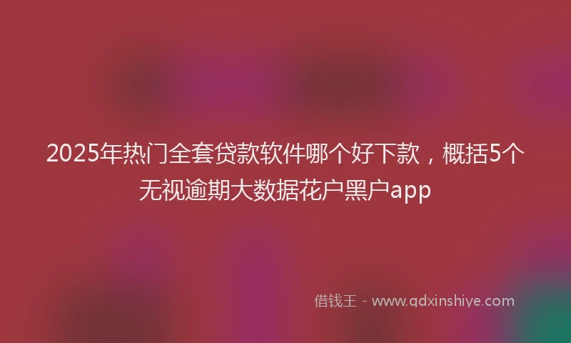 2025年热门全套贷款软件哪个好下款，概括5个无视逾期大数据花户黑户app