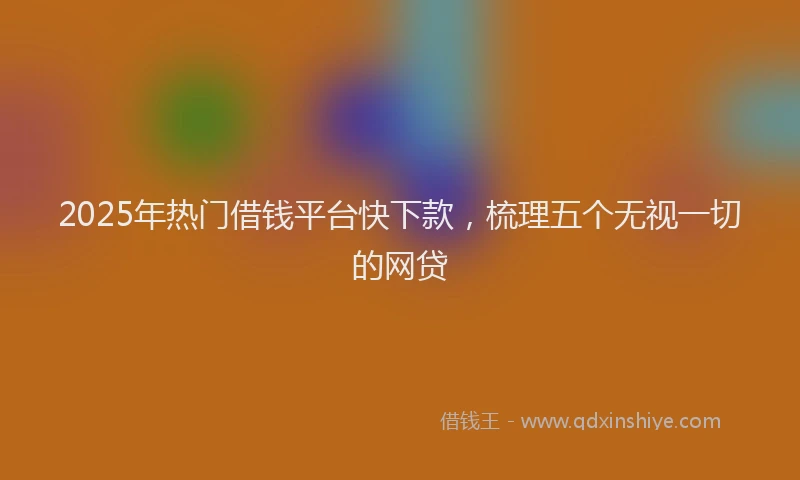 2025年热门借钱平台快下款，梳理五个无视一切的网贷