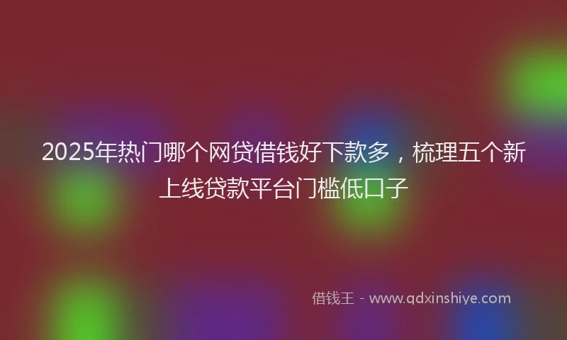 2025年热门哪个网贷借钱好下款多，梳理五个新上线贷款平台门槛低口子