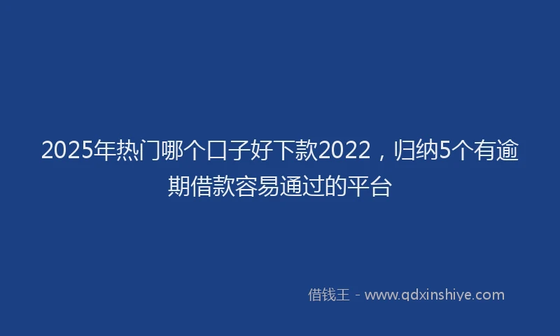 2025年热门哪个口子好下款2022，归纳5个有逾期借款容易通过的平台