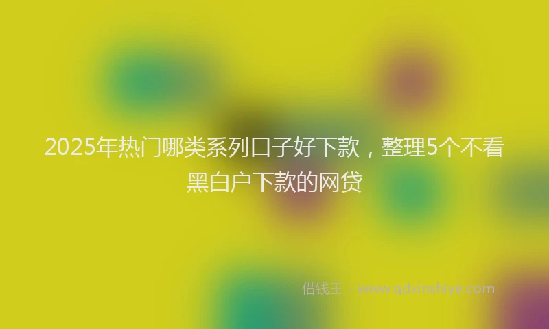 2025年热门哪类系列口子好下款，整理5个不看黑白户下款的网贷
