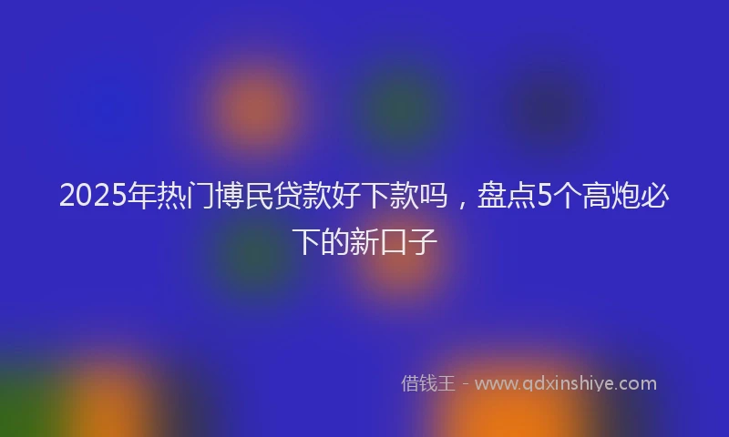 2025年热门博民贷款好下款吗，盘点5个高炮必下的新口子