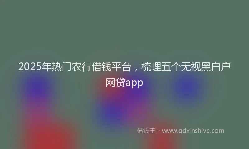 2025年热门农行借钱平台，梳理五个无视黑白户网贷app