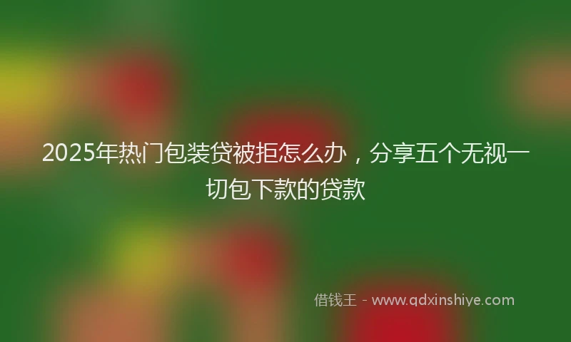 2025年热门包装贷被拒怎么办，分享五个无视一切包下款的贷款