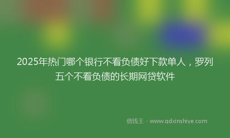 2025年热门哪个银行不看负债好下款单人，罗列五个不看负债的长期网贷软件