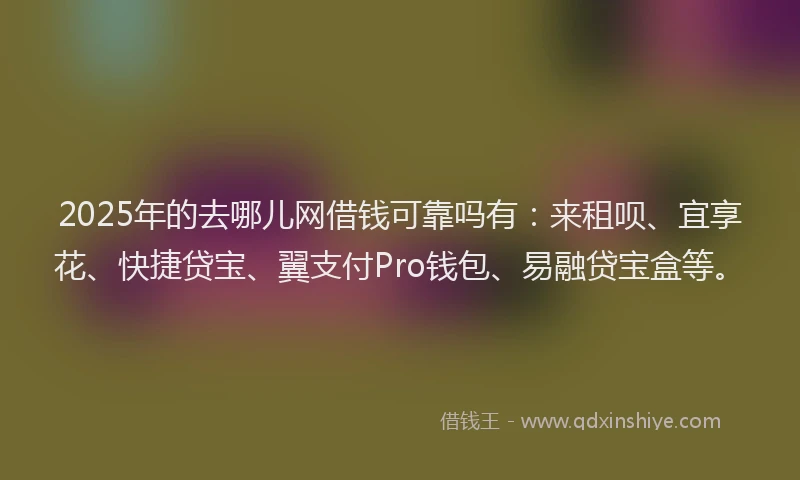 2025年的去哪儿网借钱可靠吗有：来租呗、宜享花、快捷贷宝、翼支付Pro钱包、易融贷宝盒等。