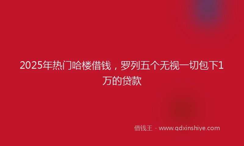 2025年热门哈楼借钱，罗列五个无视一切包下1万的贷款