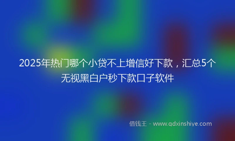 2025年热门哪个小贷不上增信好下款，汇总5个无视黑白户秒下款口子软件