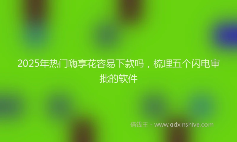 2025年热门嗨享花容易下款吗，梳理五个闪电审批的软件
