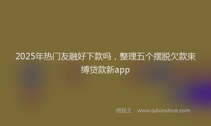 2025年热门友融好下款吗，整理五个摆脱欠款束缚贷款新app