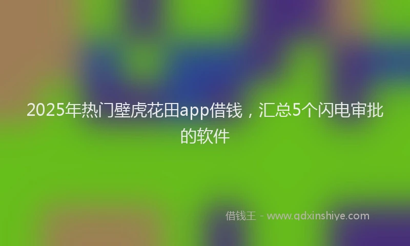 2025年热门壁虎花田app借钱，汇总5个闪电审批的软件