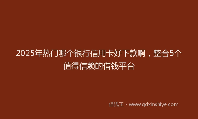 2025年热门哪个银行信用卡好下款啊，整合5个值得信赖的借钱平台