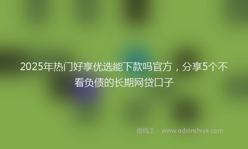 2025年热门好享优选能下款吗官方，分享5个不看负债的长期网贷口子