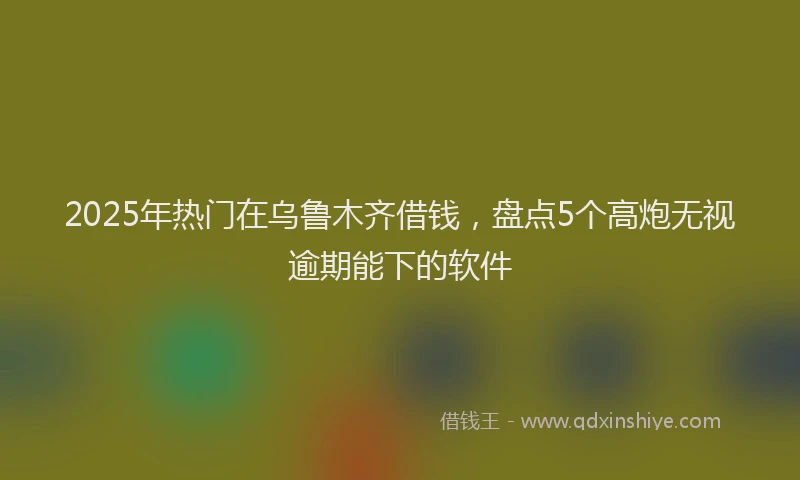 2025年热门在乌鲁木齐借钱，盘点5个高炮无视逾期能下的软件