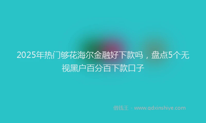 2025年热门够花海尔金融好下款吗，盘点5个无视黑户百分百下款口子