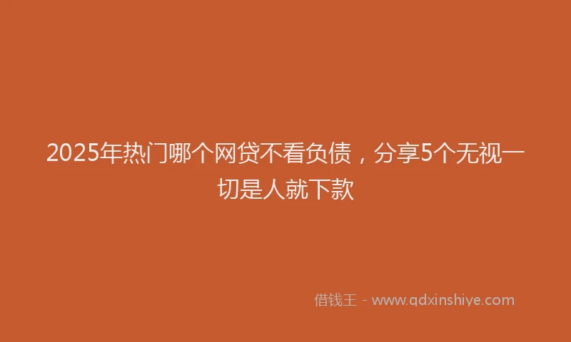 2025年热门哪个网贷不看负债，分享5个无视一切是人就下款