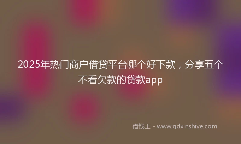 2025年热门商户借贷平台哪个好下款，分享五个不看欠款的贷款app