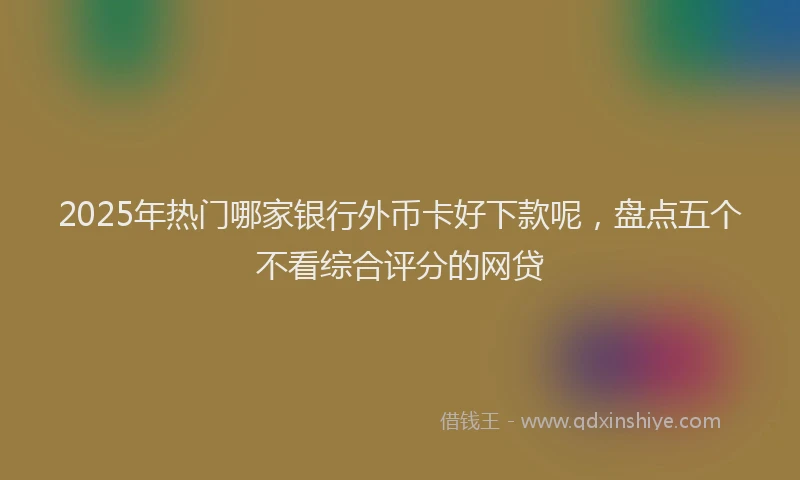 2025年热门哪家银行外币卡好下款呢，盘点五个不看综合评分的网贷
