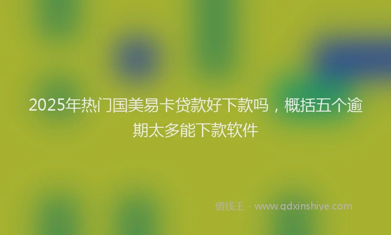 2025年热门国美易卡贷款好下款吗，概括五个逾期太多能下款软件