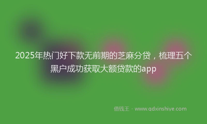 2025年热门好下款无前期的芝麻分贷，梳理五个黑户成功获取大额贷款的app