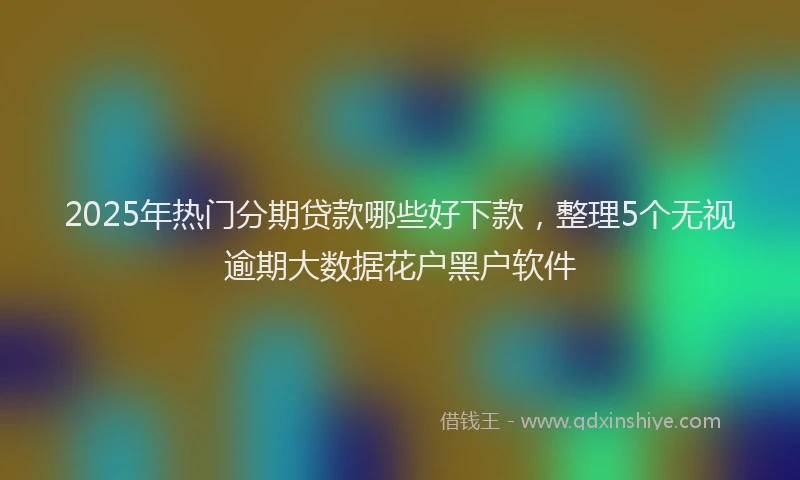 2025年热门分期贷款哪些好下款，整理5个无视逾期大数据花户黑户软件