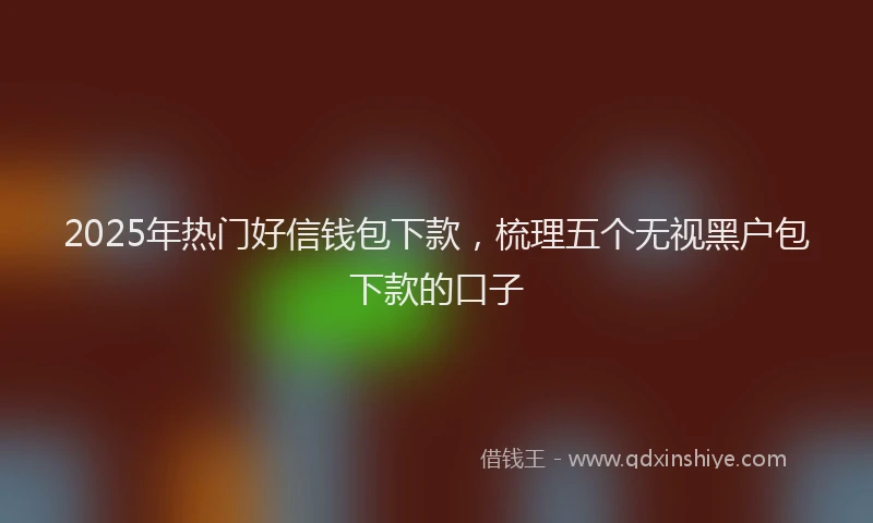 2025年热门好信钱包下款，梳理五个无视黑户包下款的口子