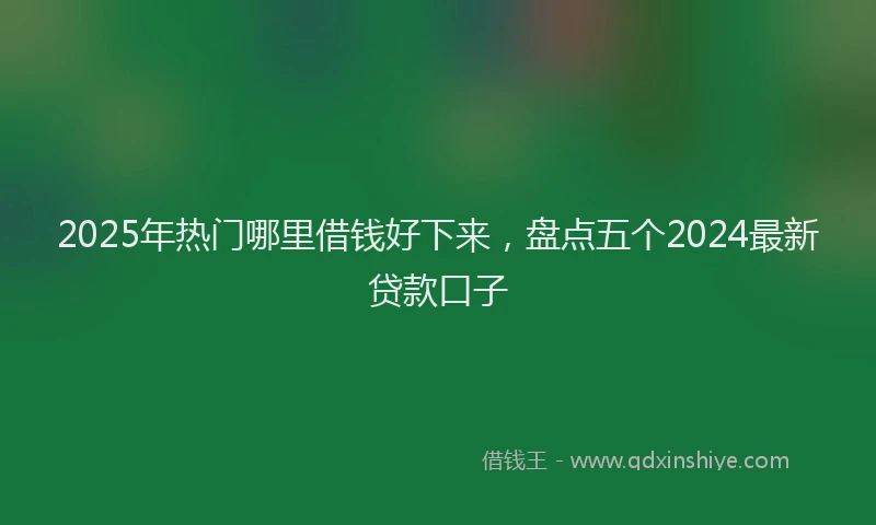 2025年热门哪里借钱好下来，盘点五个2024最新贷款口子