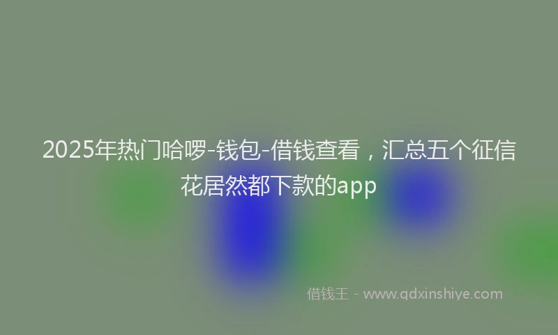 2025年热门哈啰-钱包-借钱查看，汇总五个征信花居然都下款的app
