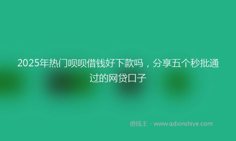 2025年热门呗呗借钱好下款吗，分享五个秒批通过的网贷口子