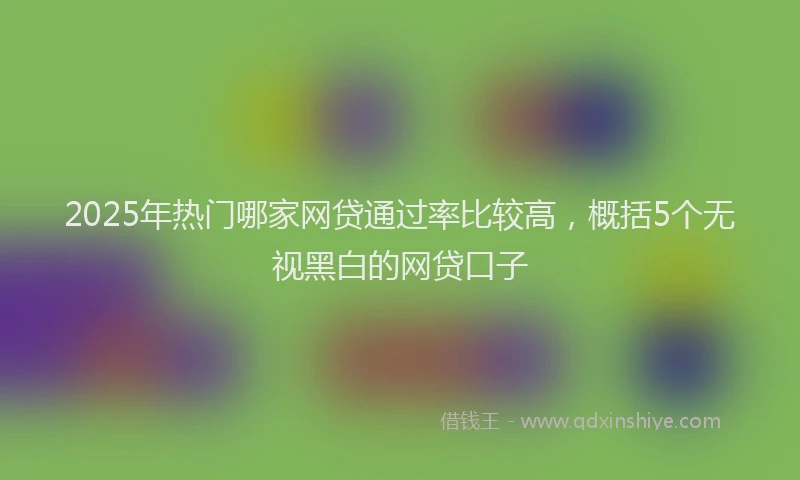 2025年热门哪家网贷通过率比较高，概括5个无视黑白的网贷口子
