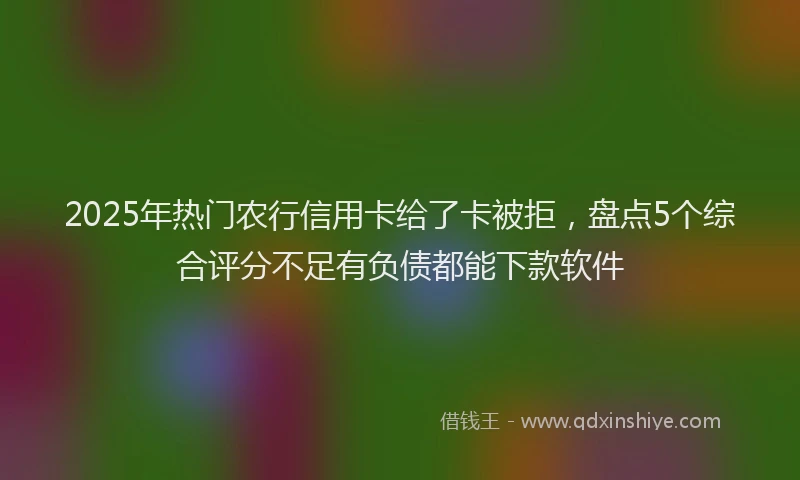 2025年热门农行信用卡给了卡被拒，盘点5个综合评分不足有负债都能下款软件