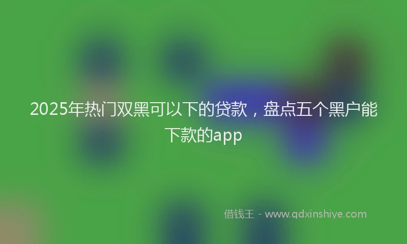 2025年热门双黑可以下的贷款，盘点五个黑户能下款的app
