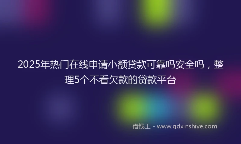 2025年热门在线申请小额贷款可靠吗安全吗，整理5个不看欠款的贷款平台