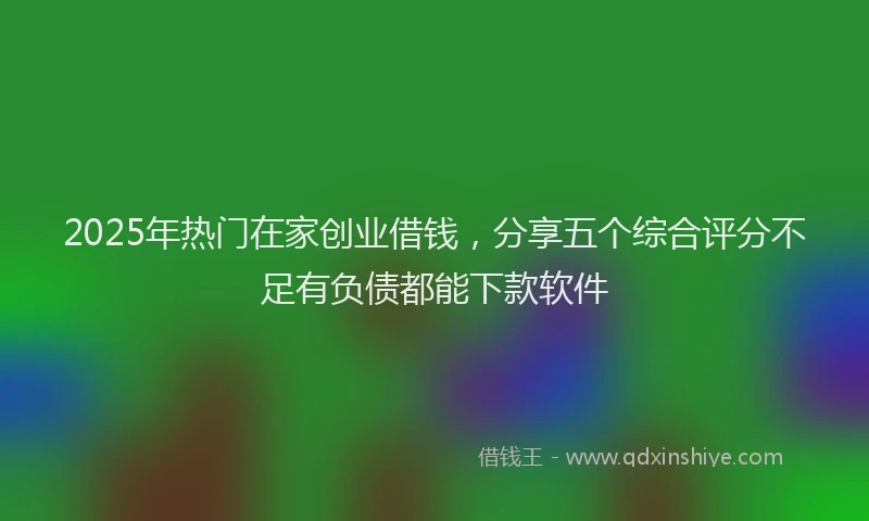 2025年热门在家创业借钱，分享五个综合评分不足有负债都能下款软件