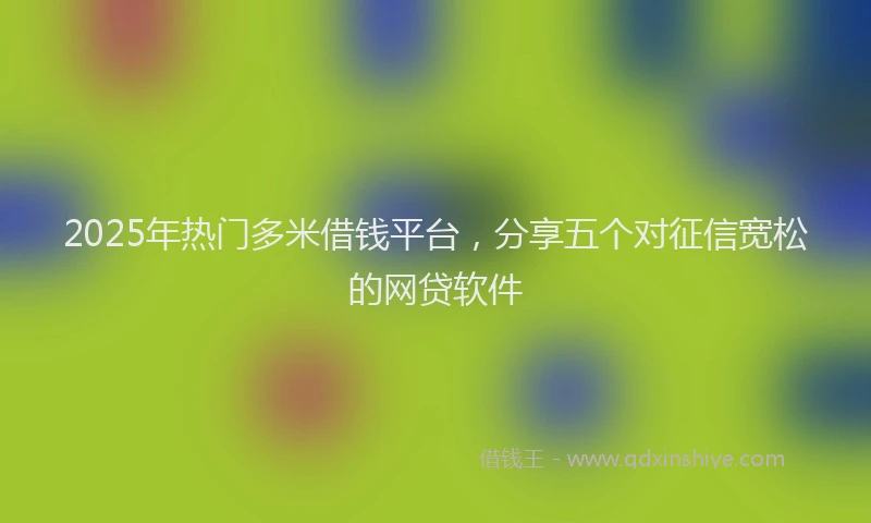 2025年热门多米借钱平台，分享五个对征信宽松的网贷软件