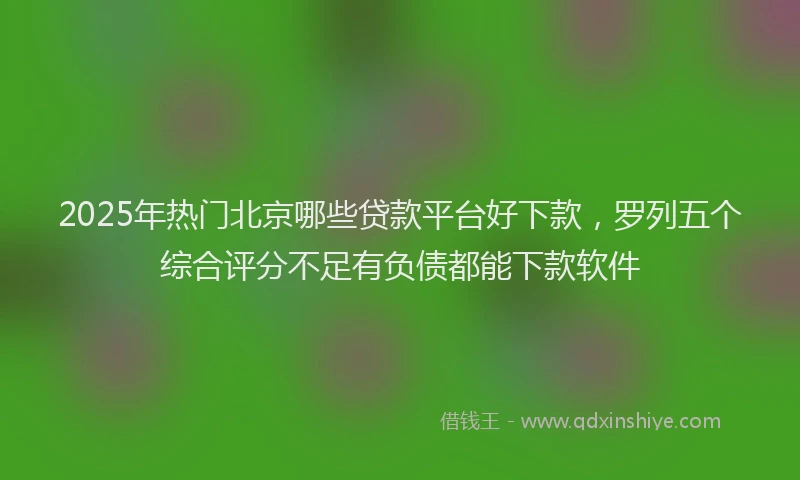2025年热门北京哪些贷款平台好下款，罗列五个综合评分不足有负债都能下款软件