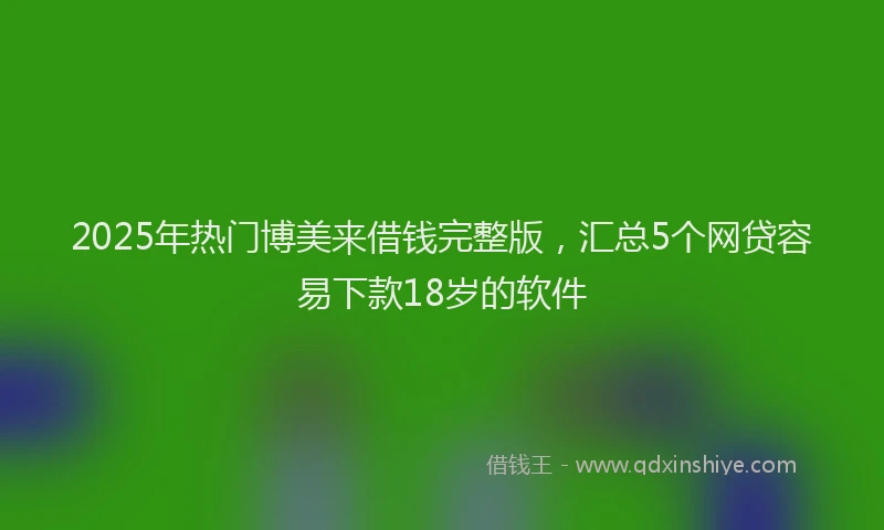 2025年热门博美来借钱完整版，汇总5个网贷容易下款18岁的软件