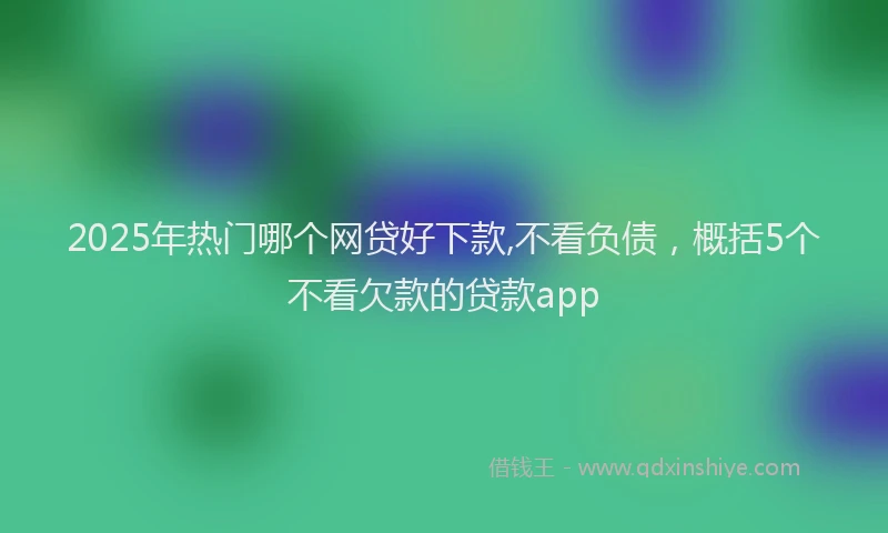 2025年热门哪个网贷好下款,不看负债，概括5个不看欠款的贷款app