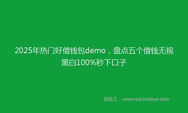 2025年热门好借钱包demo，盘点五个借钱无视黑白100%秒下口子