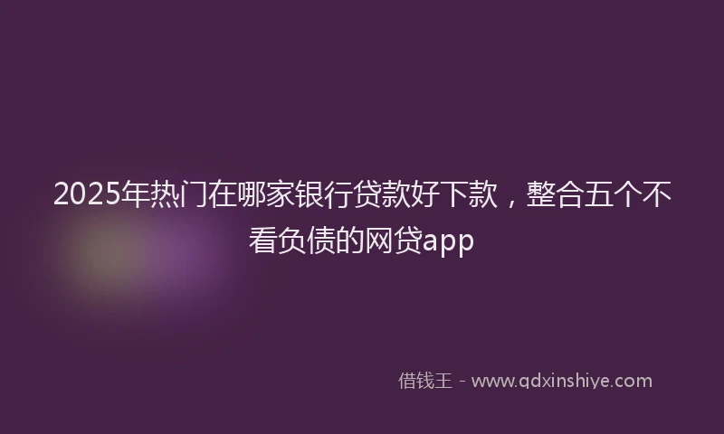 2025年热门在哪家银行贷款好下款，整合五个不看负债的网贷app
