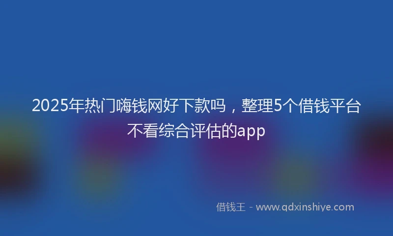 2025年热门嗨钱网好下款吗，整理5个借钱平台不看综合评估的app