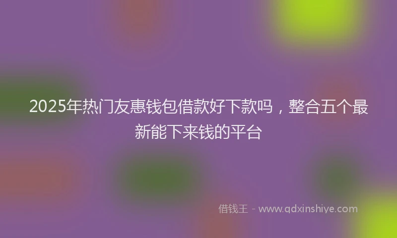 2025年热门友惠钱包借款好下款吗，整合五个最新能下来钱的平台