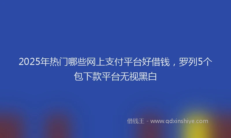 2025年热门哪些网上支付平台好借钱，罗列5个包下款平台无视黑白