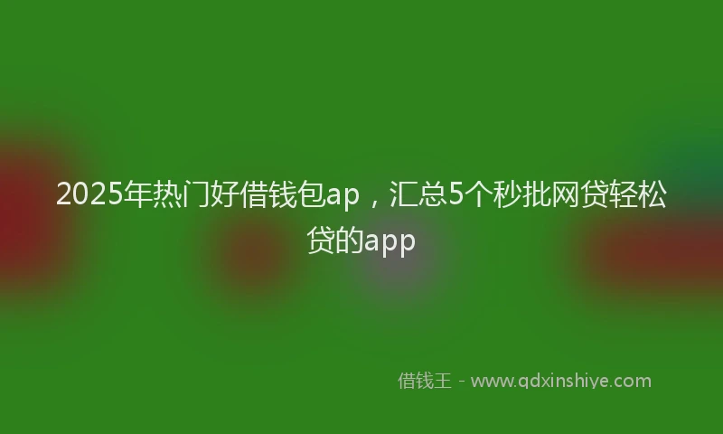 2025年热门好借钱包ap，汇总5个秒批网贷轻松贷的app