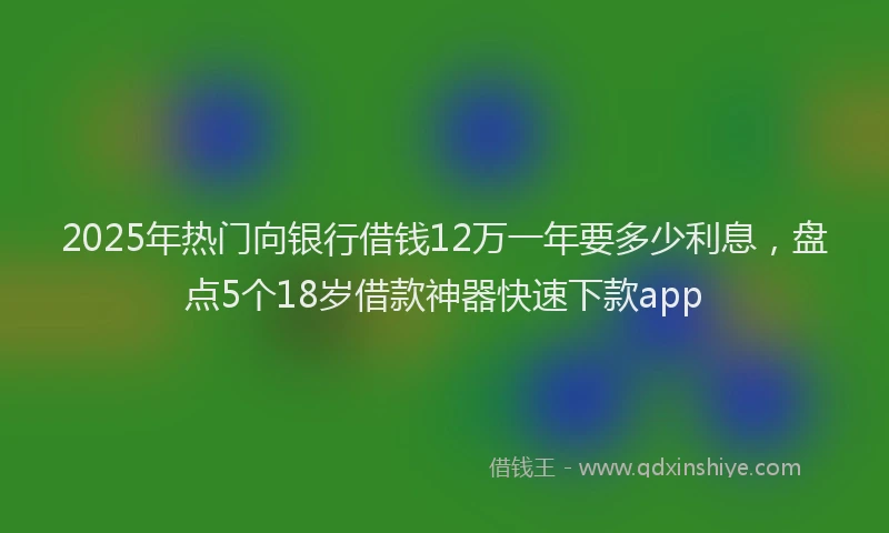 2025年热门向银行借钱12万一年要多少利息，盘点5个18岁借款神器快速下款app