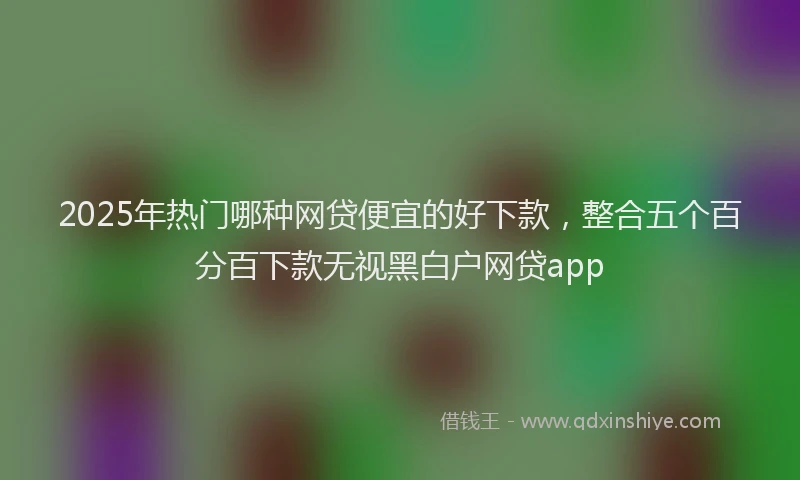 2025年热门哪种网贷便宜的好下款，整合五个百分百下款无视黑白户网贷app