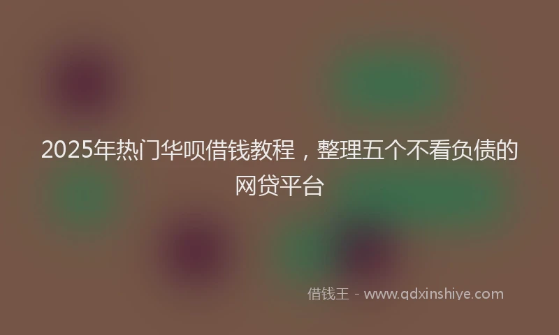 2025年热门华呗借钱教程，整理五个不看负债的网贷平台