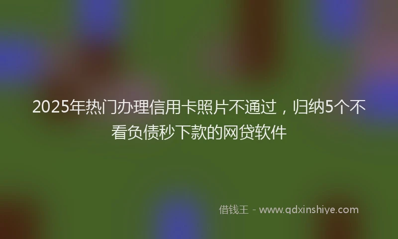 2025年热门办理信用卡照片不通过，归纳5个不看负债秒下款的网贷软件