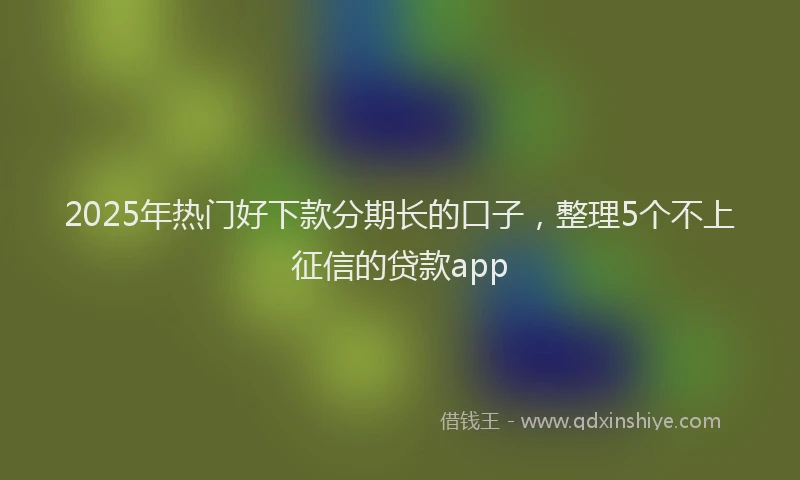 2025年热门好下款分期长的口子，整理5个不上征信的贷款app