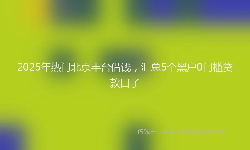 2025年热门北京丰台借钱，汇总5个黑户0门槛贷款口子
